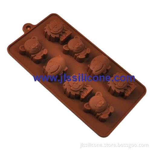 8 Cavity Lion Shaped Silicone Chocolate Molds